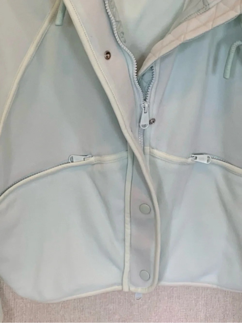 Free People Movement Dream Team Plush Fleece Hoodie in Icicle Sz Med Lightweight